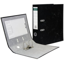 Roco Standard Box File 7.50cm F4/A4 Black Pressboard  