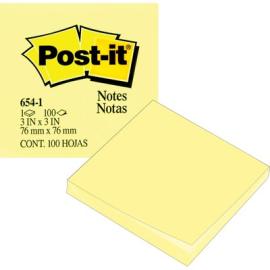 3M Post-it 654 Standard Self Stick Notes Square 3