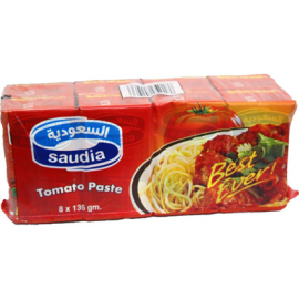 Saudia Tomato Paste 135gr/8pcs  