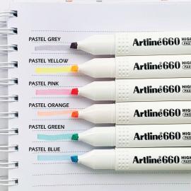 Artline Highlighter Phosphoric Bastel Model 660 Set of 6 Color