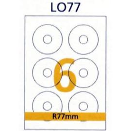 Label 6 (R77mm) 100 Sheet