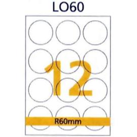 Label 12 (R60mm) 100 Sheet