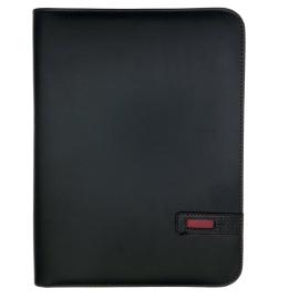 SAB Protofolio With Zipper and Note Pad BK/RD 