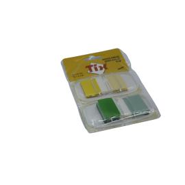 TIX Tape Flags Yellow & Green 25x43mm 50pcs