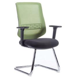 Medical Chair Visitor Leather Seat With Metal Base Black Color
