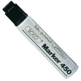 Roco Jumbo F450 Permanent Marker 4-8mm Chisel Tip Black 