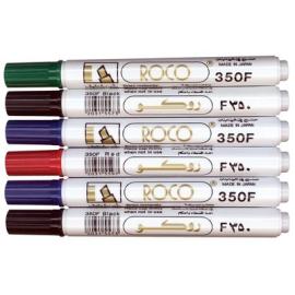 Roco F350 Permanent Marker 1.5-5mm Chisel Tip Black/Blue/Green/Red