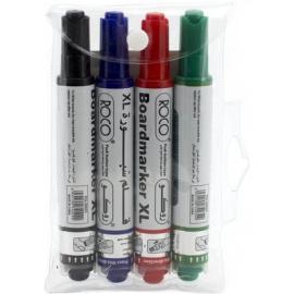 Roco Whiteboard Marker 1.5-3mm Chisel Tip Black/Blue/Green/Red