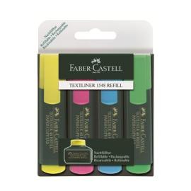 Faber-castell TextLiner 48 Highlighter 1.2-5mm Chisel Tip Flo Blue Flo Green Flo Pink Flo Yellow 