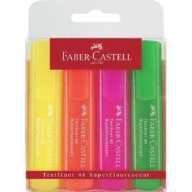 Faber-castell Textliner 1546 Highlighter 1.2-5mm Chisel Tip Flo Green Flo Orange Flo Pink Flo Yellow 