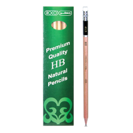 Roco Premium Natural Pencil HB Medium 12Pcs 