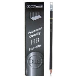 Roco Premium Black Pencil HB Medium 12Pcs 