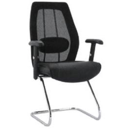 Medical Chair Visitor Leather Seat With Metal Base