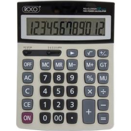 Roco Desktop Calculator 12 Digit Large Display Grey/Silver