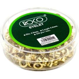 Roco Eyelet Brass Single Hole up to 15 Sheets of 80gsm/19 Sheets of 70gsm Gold 
