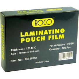 Roco Thermal Laminating Film 80X110mm/125mic Clear Pack 100pcs 