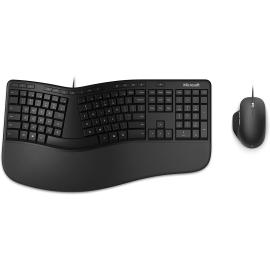 Microsoft Ergonomic Desktop Keyboard and Mouse Combo / Black / Wired Comfortable