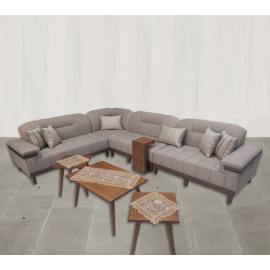 RETAG Sofa Set Corner Cloth Material Size 3.5x2.5m With Tea Tables