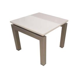 Tea Table Wooden With Stenless Steel Legs Size 60x60x45cm 