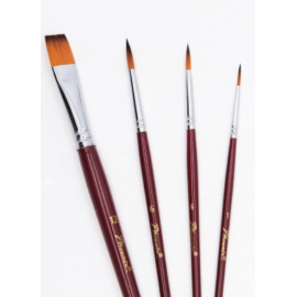 Phoenix Acrylic Brushes Short  Set 4pcs Size 1-4-6-12 
