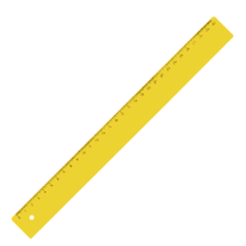 M+R Ruler Plastic 30cm Yellow Color  