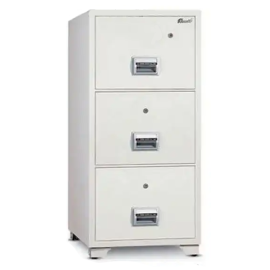 FINLOYD High Quality Safe 3 Drawers Size H117 x W54 x D68 Weight 245kg Cream Color