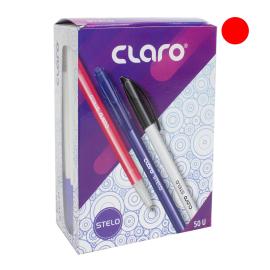 Claro Stelo Ball Pen Red Ink 50pcs  