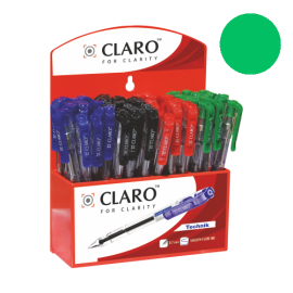 Claro Technik Ball Pen Green Ink 50pcs  