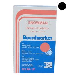 Snowman Board Marker Chisel Black PK 12pcs  