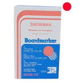 Snowman Board Marker Chisel Red PK 12pcs  