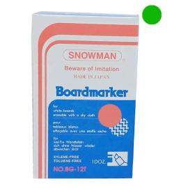 Snowman Board Marker Chisel Green PK 12pcs  