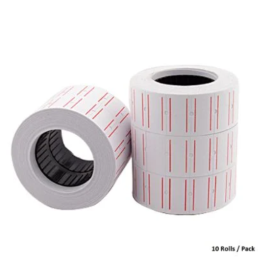 Pricing Paper Roll 1 Line With 2 Red Lines PK 10 Roll Japan