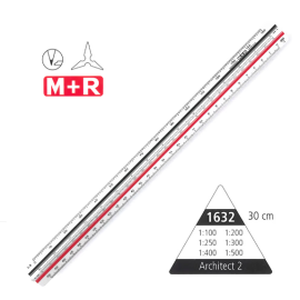 M+R Scale Ruler 30cm Model 1632 Architect 2