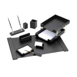 Desk Set 9pcs Black Color