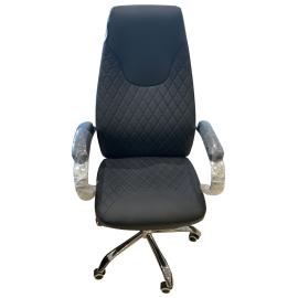 Low Back Chair Leather Black Color
