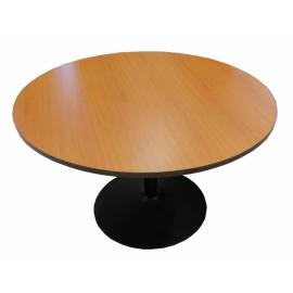 Meeting Round Table 120cm Cherry Color  With Wood Base 