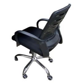 Medical Chair Low Back Leather Seat With Chrome Base