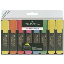 Faber-castell TextLiner 48 Highlighter 1-7mm Chisel Tip Assorted Color Wallet 8pcs 