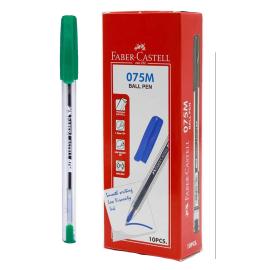 Faber-Castell Ball Pen 0.75mm Green PK 10pcs  