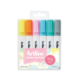 Artline Pastel Highlighter Phosphoric Set 6 Colors  