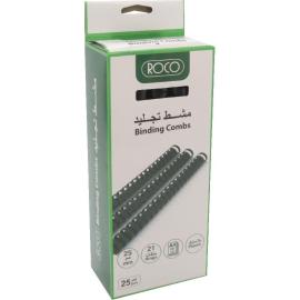 Roco Spiral Binding Comb 25mm Plastic A4 Black 25pcs 