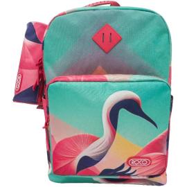 Roco Swan Art Backpack With Accessory For Device 15.6 inch Color Peach & Black  