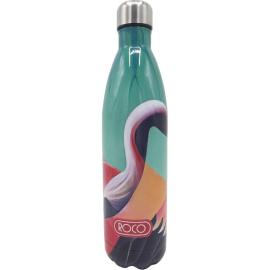 Roco Swan Art Water Bottle 750 ml Peach & Black  