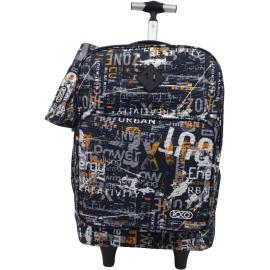 Roco Grafitti Abstract Trolley Bag With Accessory For Device 15.6 inch Color Black & Grey  