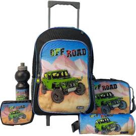 Roco Off Road 5 in 1 Value Set Trolley Bag With Accessory Color Black & Green  