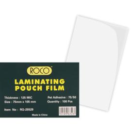 Roco Thermal Laminating Film 105X75mm/125mic Clear