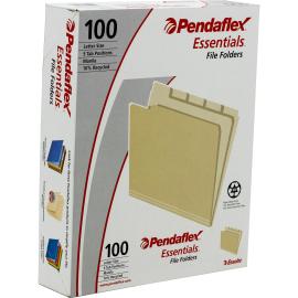 Pendaflex Manila File Folder Letter Size 1/5 Tab Cut Beige Color PK 100pcs