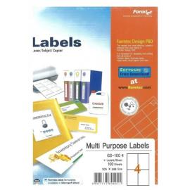 Formatec Multi Purpose Labels A4 No.4 PK 100 Sheet