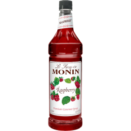 Monin Raspberry Syrup Bottle 1L