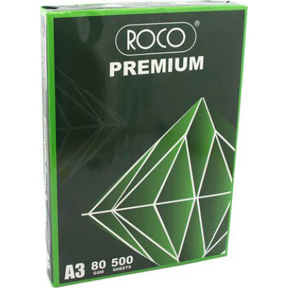 Roco Premium Copy Paper Plain White A3 / 80 gsm / 500 Sheet 